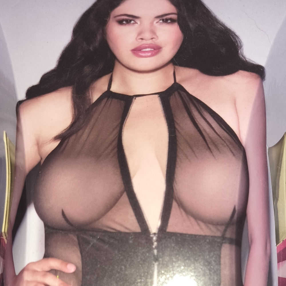 Dream Girl Queen Sheer Black Halter Bodysuit